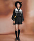 Deer Embroidery Collar Blouse